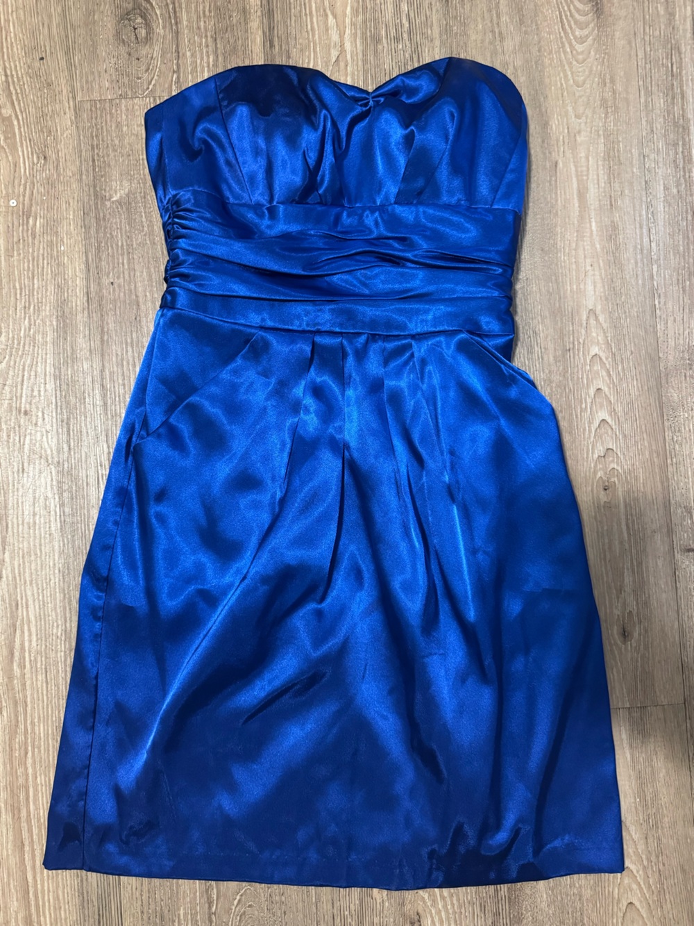 Elegant Royal Blue Satin Women’s Dress